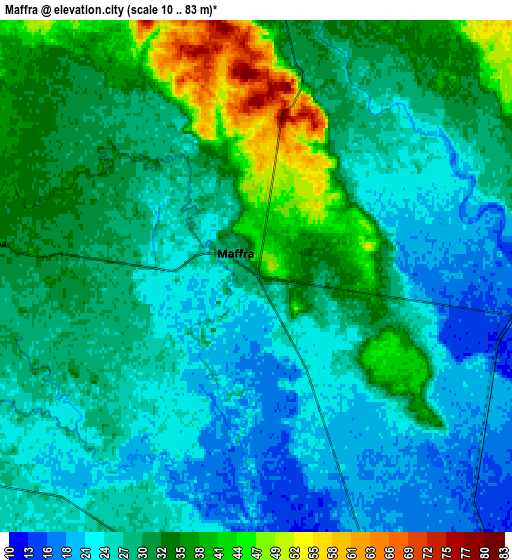 Zoom OUT 2x Maffra, Australia elevation map