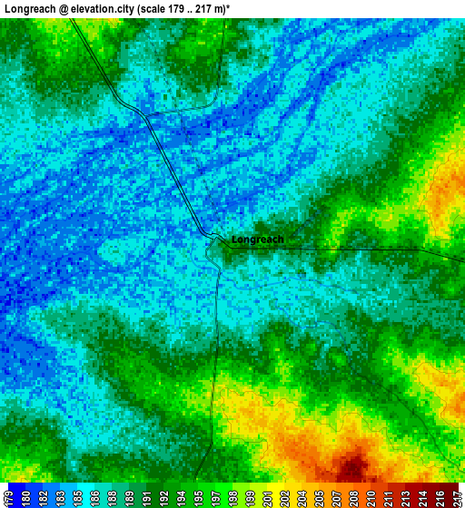 Zoom OUT 2x Longreach, Australia elevation map