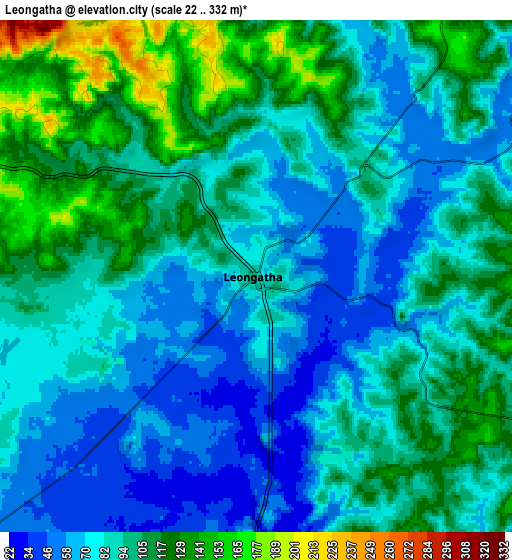 Zoom OUT 2x Leongatha, Australia elevation map