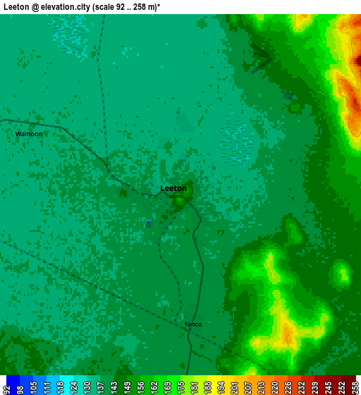 Zoom OUT 2x Leeton, Australia elevation map