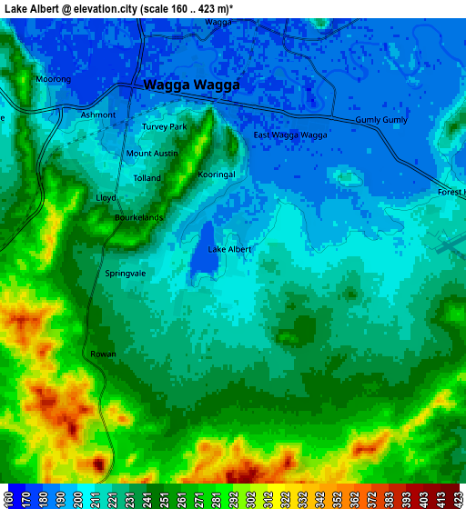 Zoom OUT 2x Lake Albert, Australia elevation map