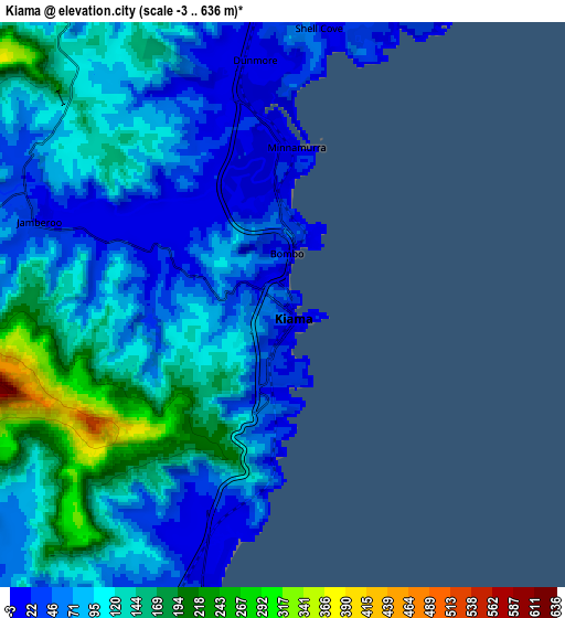 Zoom OUT 2x Kiama, Australia elevation map