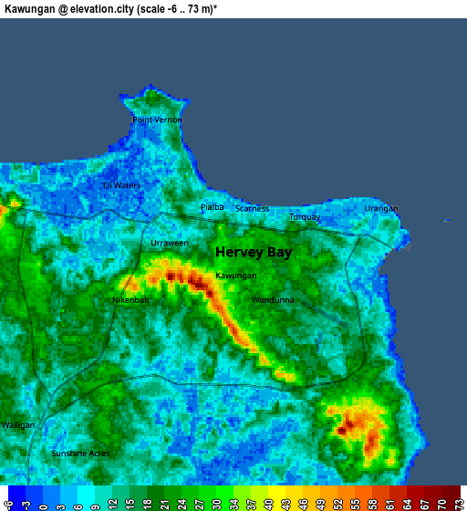 Zoom OUT 2x Kawungan, Australia elevation map