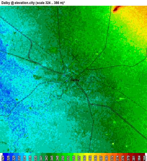 Zoom OUT 2x Dalby, Australia elevation map