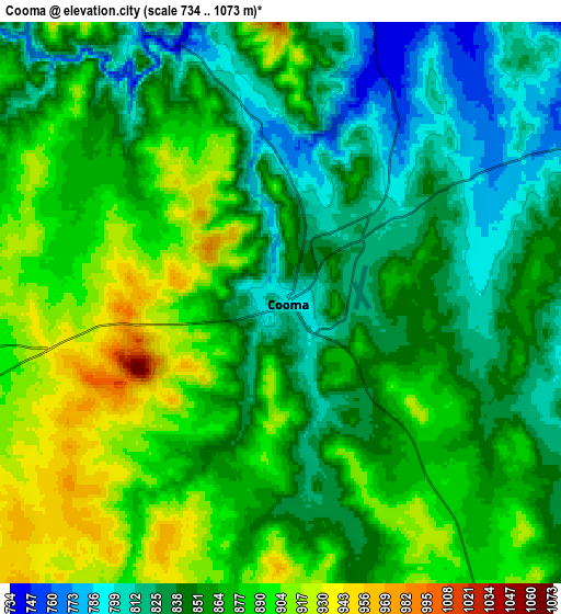 Zoom OUT 2x Cooma, Australia elevation map