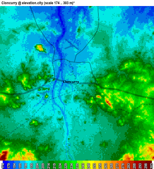 Zoom OUT 2x Cloncurry, Australia elevation map