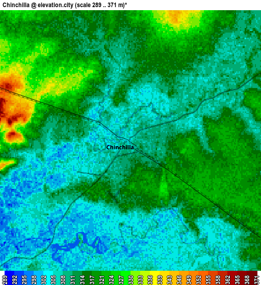 Zoom OUT 2x Chinchilla, Australia elevation map