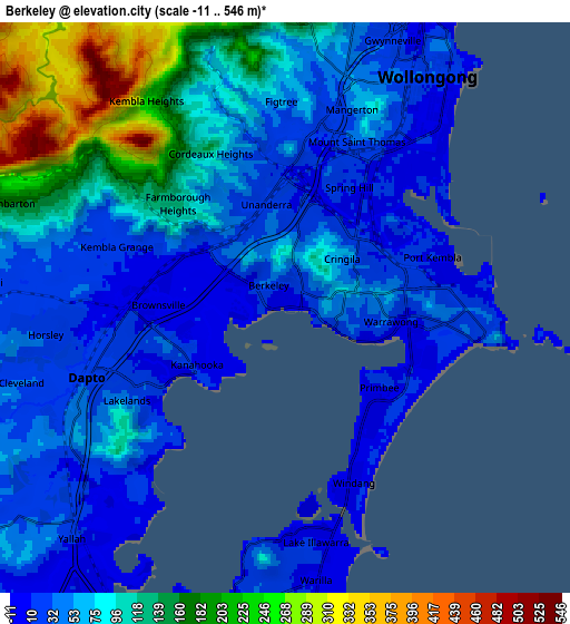 Zoom OUT 2x Berkeley, Australia elevation map