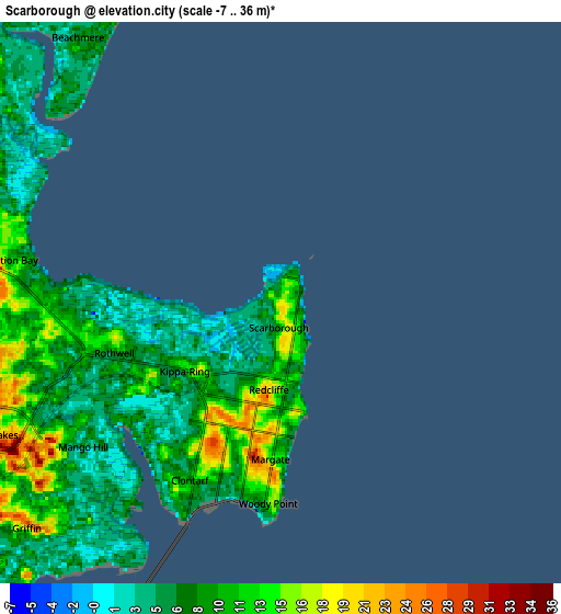 Zoom OUT 2x Scarborough, Australia elevation map