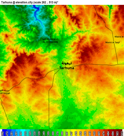 Zoom OUT 2x Tarhuna, Libya elevation map