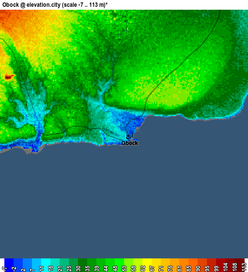 Zoom OUT 2x Obock, Djibouti elevation map