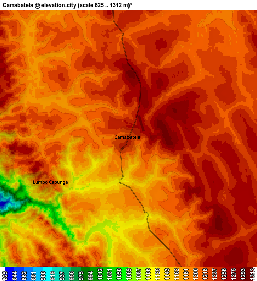 Zoom OUT 2x Camabatela, Angola elevation map