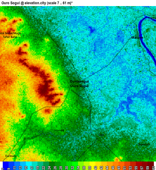Zoom OUT 2x Ouro Sogui, Senegal elevation map