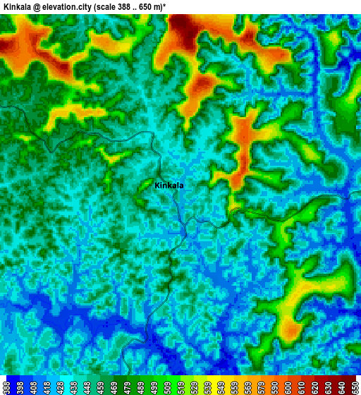 Zoom OUT 2x Kinkala, Republic of the Congo elevation map