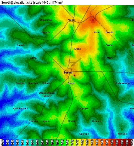 Zoom OUT 2x Soroti, Uganda elevation map