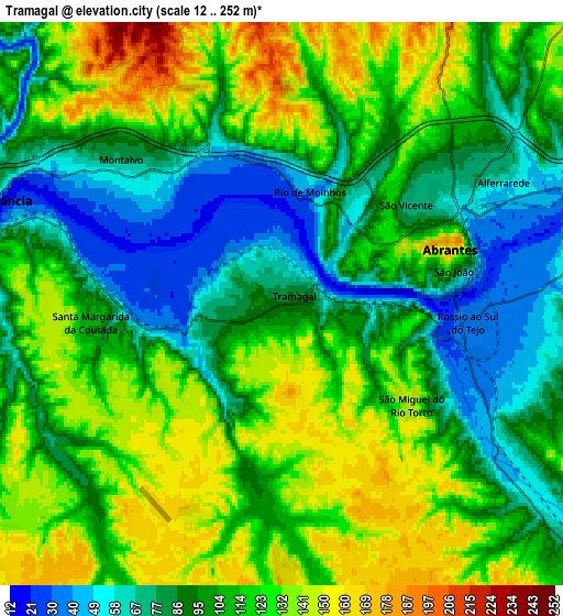 Zoom OUT 2x Tramagal, Portugal elevation map