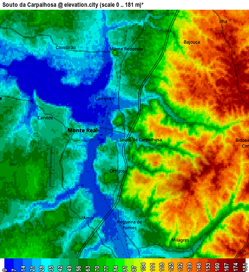 Zoom OUT 2x Souto da Carpalhosa, Portugal elevation map