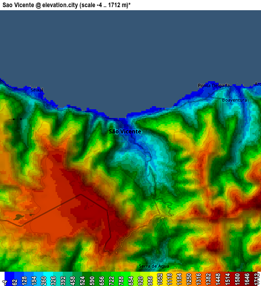 Zoom OUT 2x São Vicente, Portugal elevation map