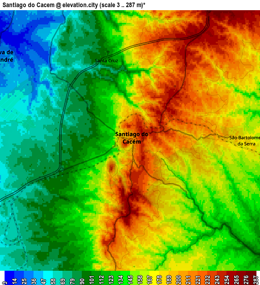 Zoom OUT 2x Santiago do Cacém, Portugal elevation map
