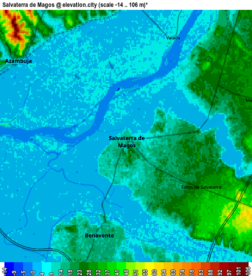 Zoom OUT 2x Salvaterra de Magos, Portugal elevation map