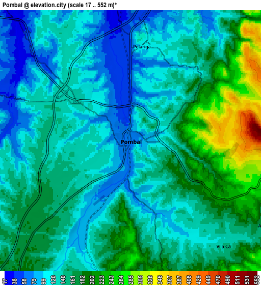 Zoom OUT 2x Pombal, Portugal elevation map