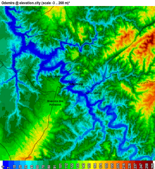 Zoom OUT 2x Odemira, Portugal elevation map