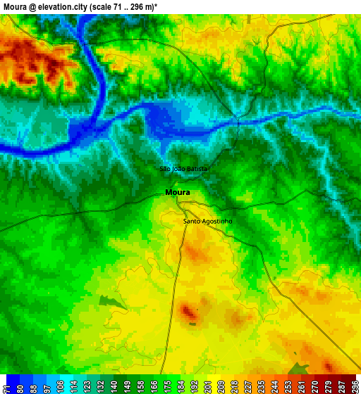 Zoom OUT 2x Moura, Portugal elevation map