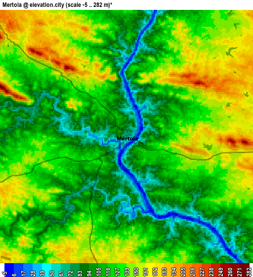 Zoom OUT 2x Mértola, Portugal elevation map