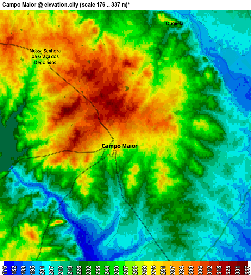 Zoom OUT 2x Campo Maior, Portugal elevation map