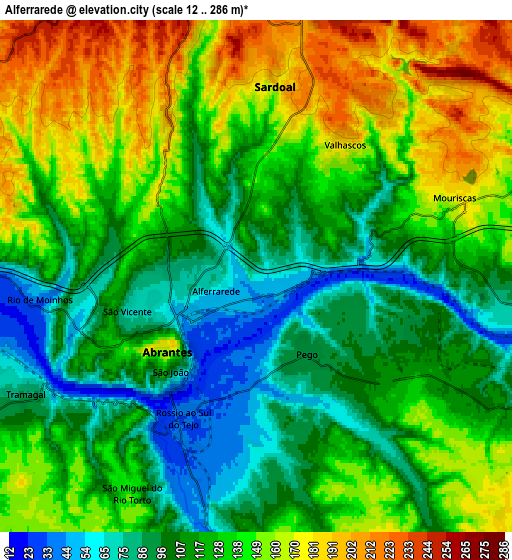 Zoom OUT 2x Alferrarede, Portugal elevation map