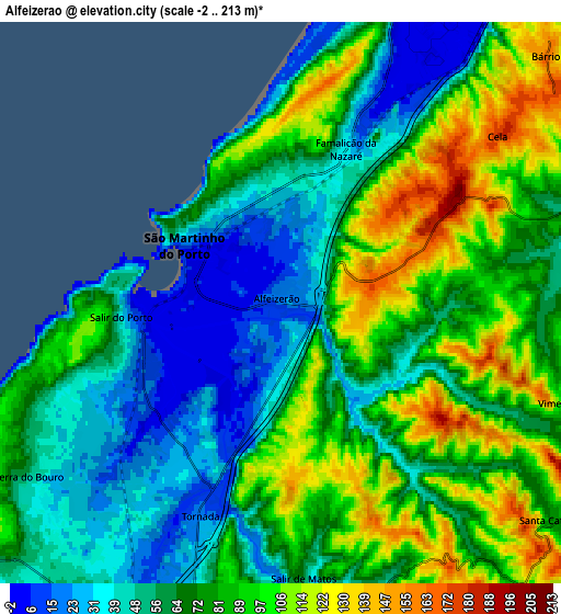 Zoom OUT 2x Alfeizerão, Portugal elevation map