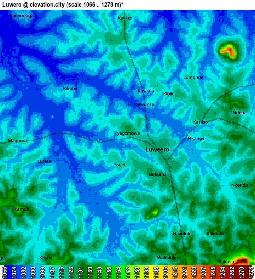 Zoom OUT 2x Luwero, Uganda elevation map