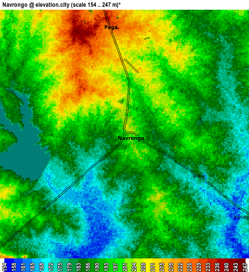 Zoom OUT 2x Navrongo, Ghana elevation map