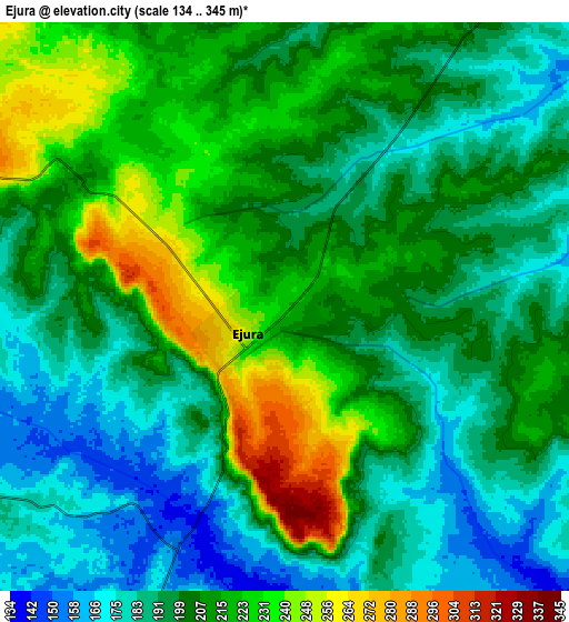 Zoom OUT 2x Ejura, Ghana elevation map