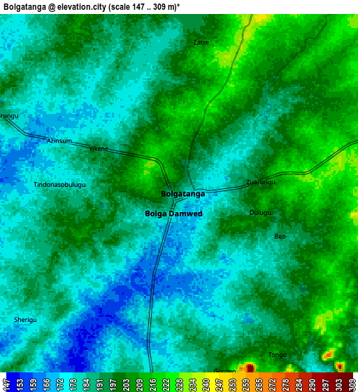 Zoom OUT 2x Bolgatanga, Ghana elevation map