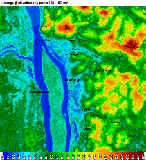 Zoom OUT 2x Libenge, Democratic Republic of the Congo elevation map