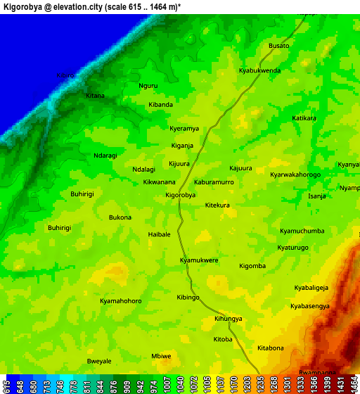 Zoom OUT 2x Kigorobya, Uganda elevation map