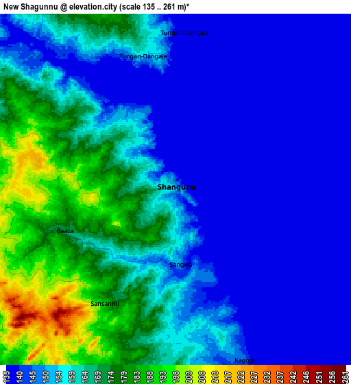 Zoom OUT 2x New Shagunnu, Nigeria elevation map