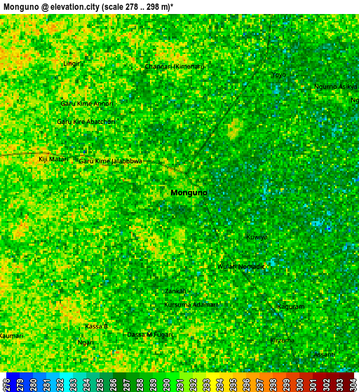 Zoom OUT 2x Monguno, Nigeria elevation map