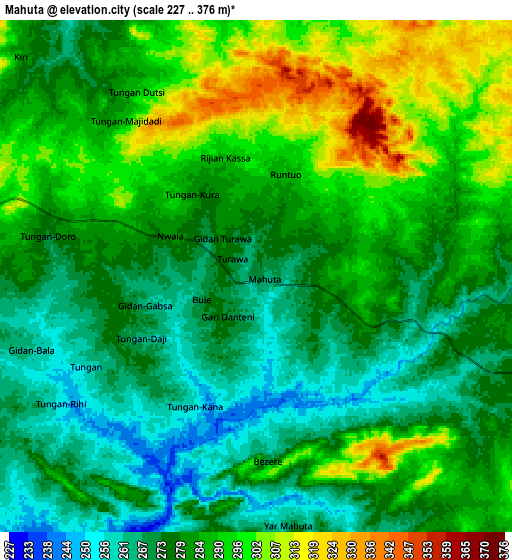 Zoom OUT 2x Mahuta, Nigeria elevation map