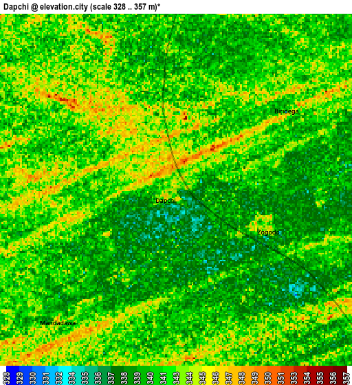 Zoom OUT 2x Dapchi, Nigeria elevation map