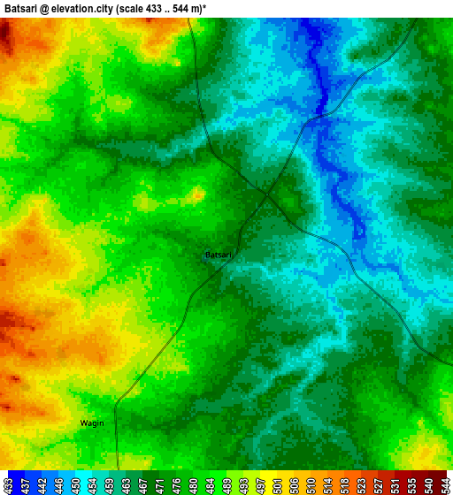 Zoom OUT 2x Batsari, Nigeria elevation map