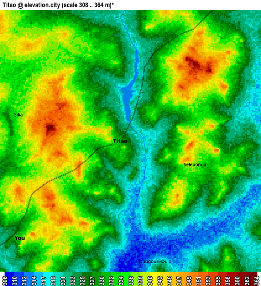 Zoom OUT 2x Titao, Burkina Faso elevation map
