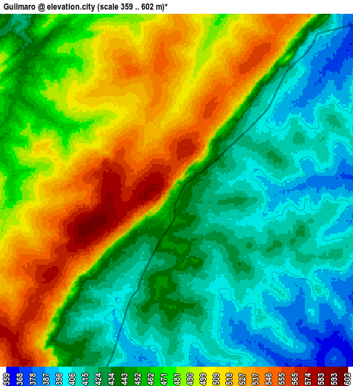 Zoom OUT 2x Guilmaro, Benin elevation map