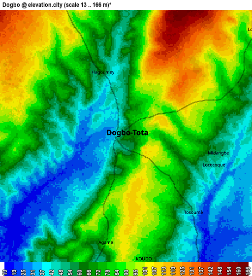 Zoom OUT 2x Dogbo, Benin elevation map