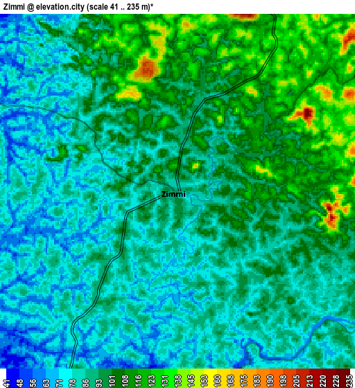 Zoom OUT 2x Zimmi, Sierra Leone elevation map