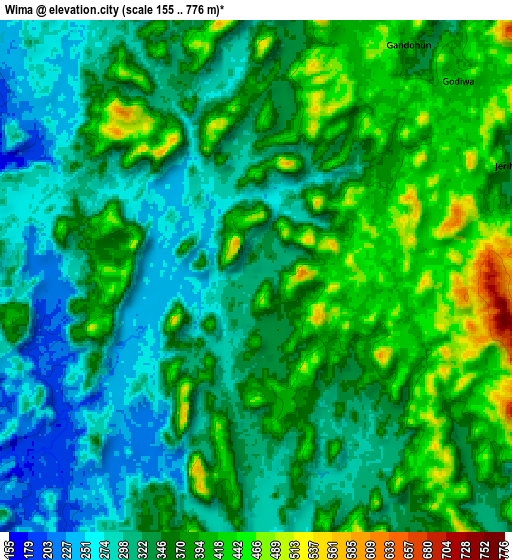 Zoom OUT 2x Wima, Sierra Leone elevation map