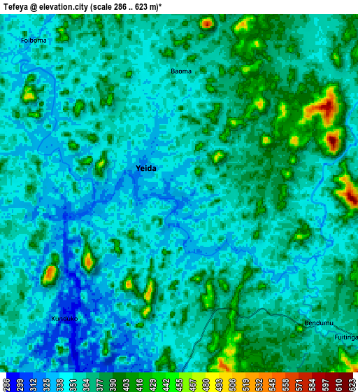 Zoom OUT 2x Tefeya, Sierra Leone elevation map