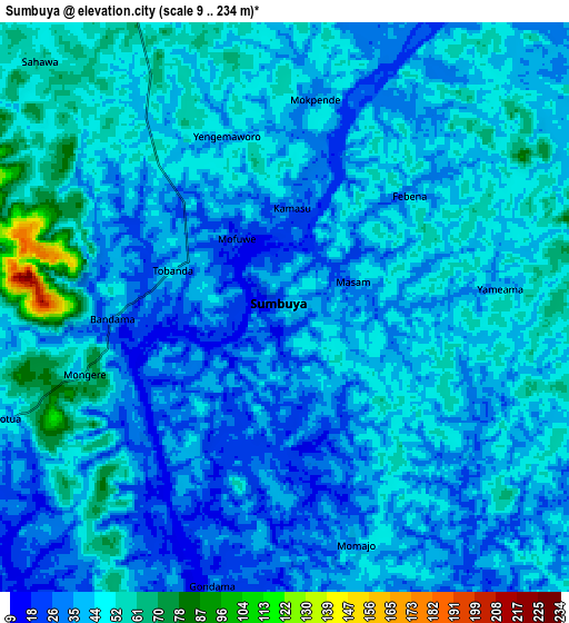 Zoom OUT 2x Sumbuya, Sierra Leone elevation map
