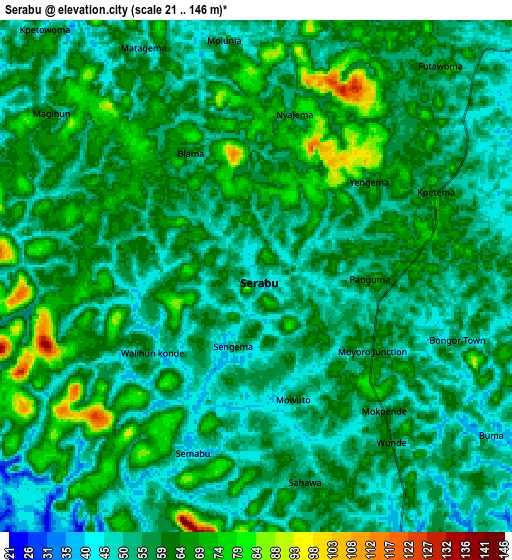 Zoom OUT 2x Serabu, Sierra Leone elevation map